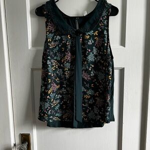 Floral Sleeveless Top - Green